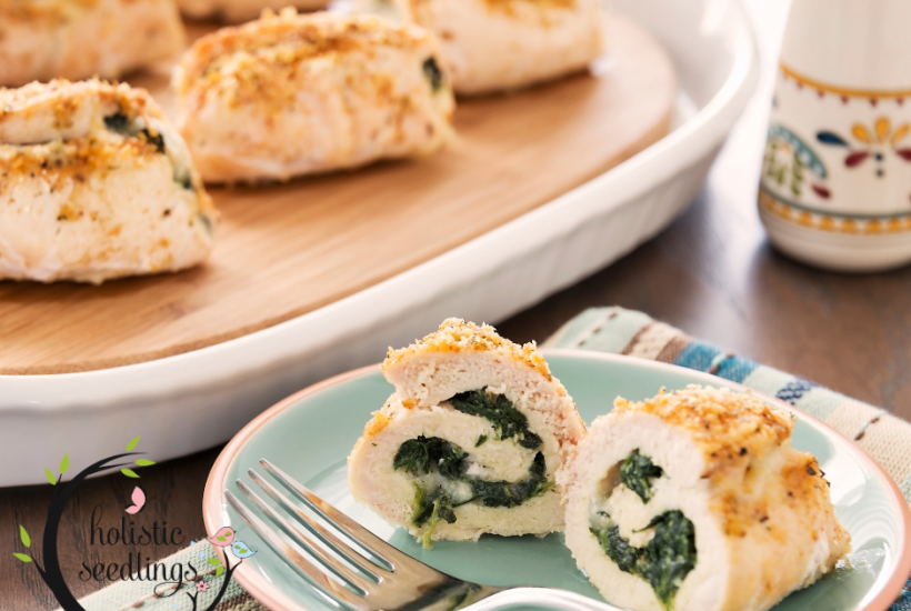 Easy Stuffed Chicken with spinach and creme fraiche