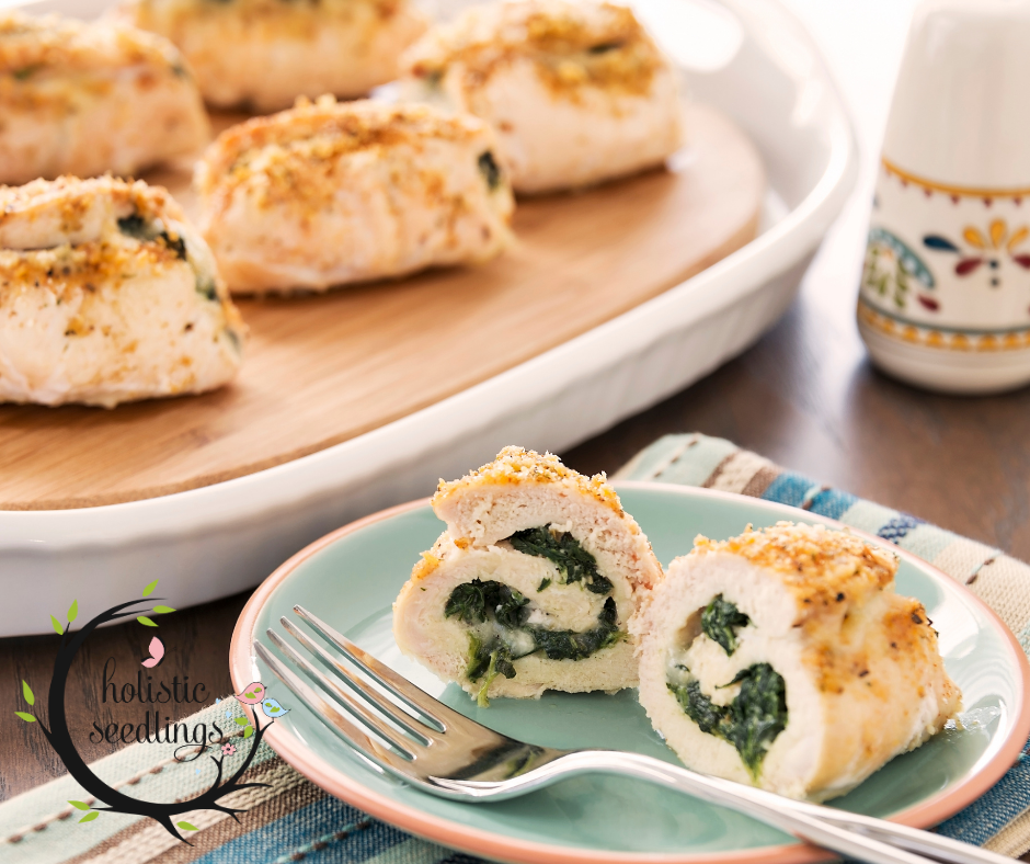 Easy Stuffed Chicken with spinach and creme fraiche 