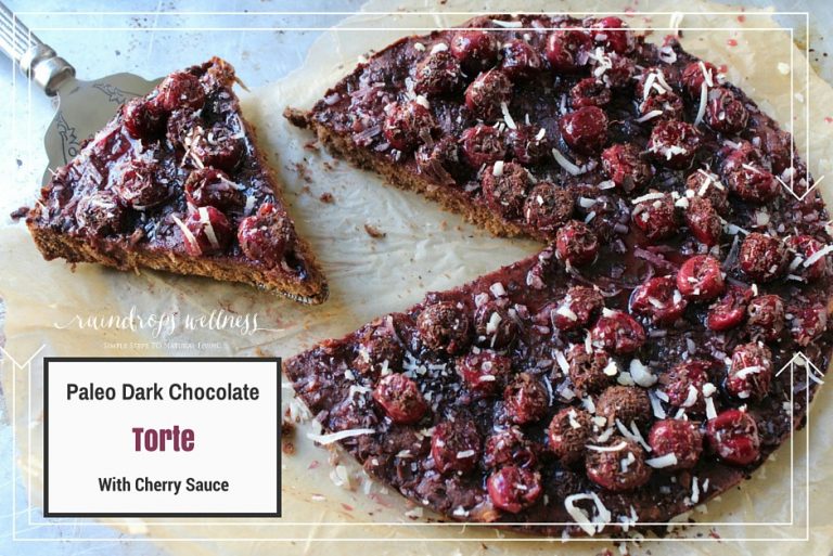 Paleo Dark Chocolate Torte With Cherry Sauce