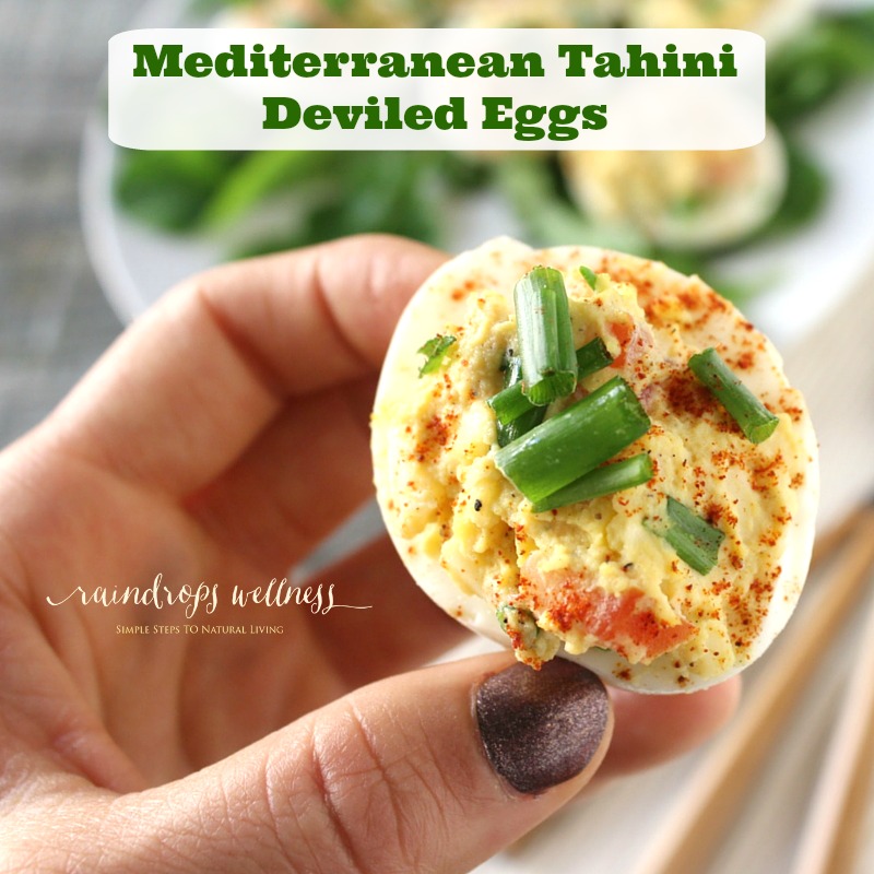 Mediterranean Tahini Deviled Eggs Recipe - Holistic Seedlings