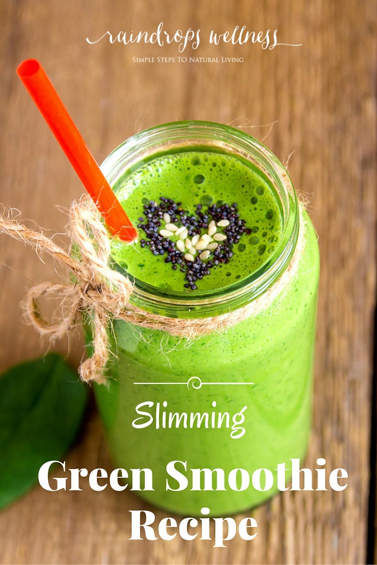 This slimming green smoothie is a perfect way to start your day via @raindropswell